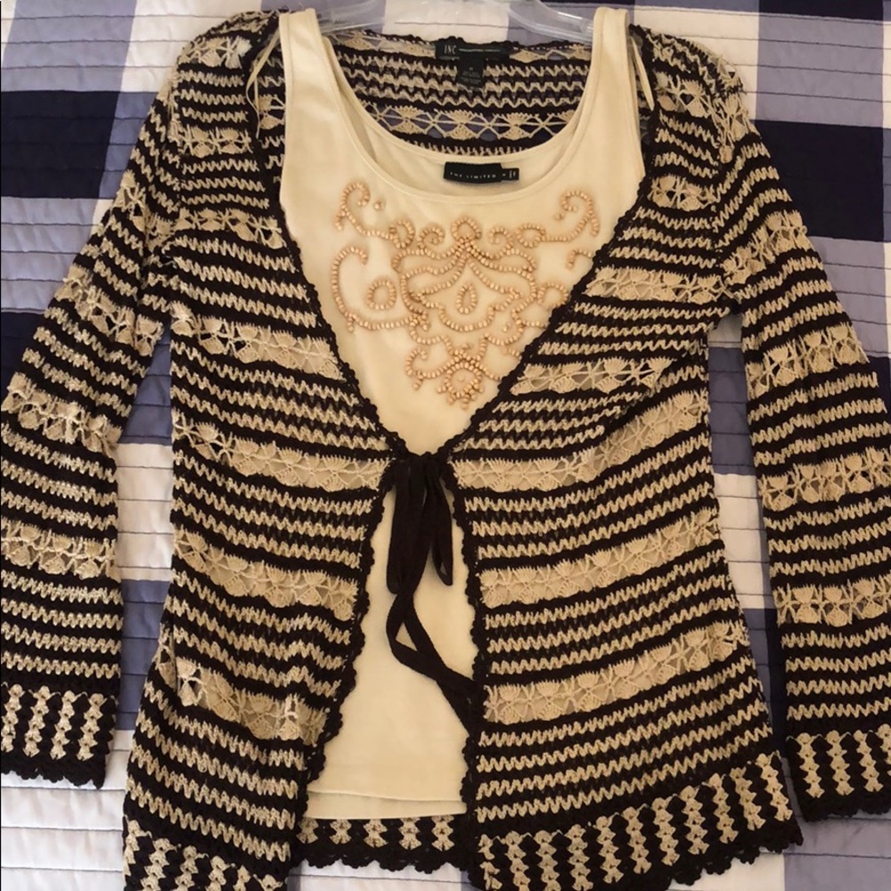 INC The Limited Blouse Shirt Combo Size Medium